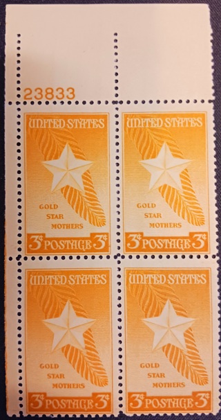 COOL OLD 3c STAMP BLOCK MNH