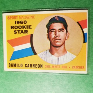 1960 - TOPPS BASEBALL CARD NO. 121 - CAMILO CARREON ROOKIE - WHITE SOX - EXMT-NRMT+