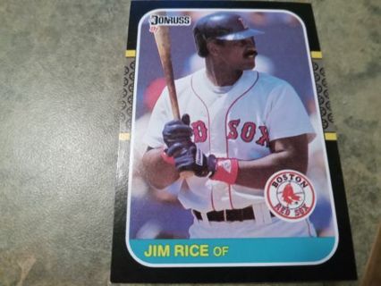 1987 DONRUSS JIM RICE BOSTON RED SOX BASEBALL CARD# 92