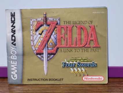 GB Advance Zelda game booklet