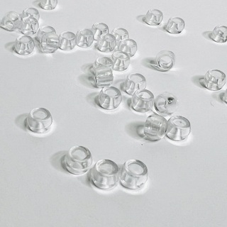 Clear  6x9mm Plastic Pony BeadsBeads 