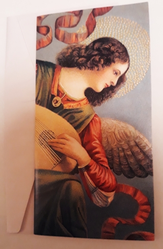 Beautiful Angel Christmas card with envelope (for gift card)