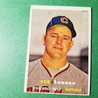 1957 TOPPS BASEBALL CARD - NO. 371 - BOB LENNON - CUBS