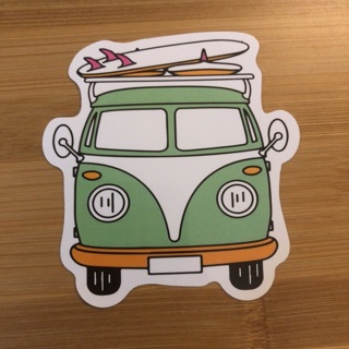 Hippie Bus Sticker