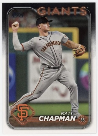 2024 Topps #393 Matt Chapman San Francisco Giants Baseball Card