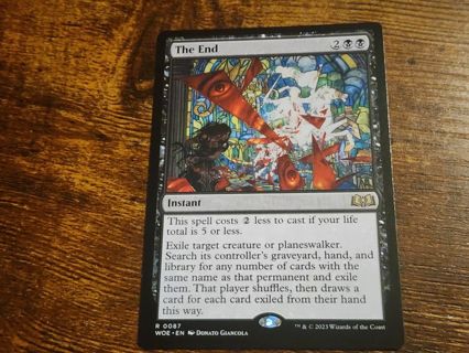 Magic the gathering mtg The End rare card Wilds of Eldraine