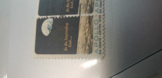 Vintage Apollo 8 moon mission stamps 1969