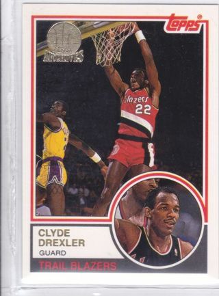 Clyde Drexler 1992-93 Topps Archives Gold Stamp Portland Trail Blazers