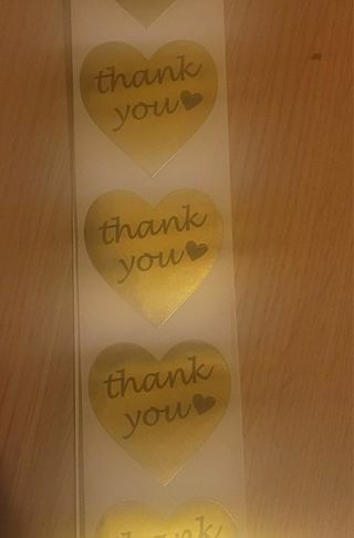 100 Thank You Stickers