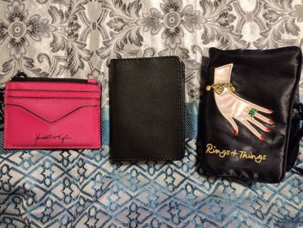 Jewelry pouch & credit card holders