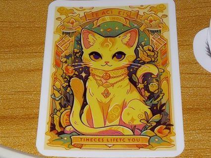 Cat Cute one new vinyl sticker no refunds regular mail only Very nice