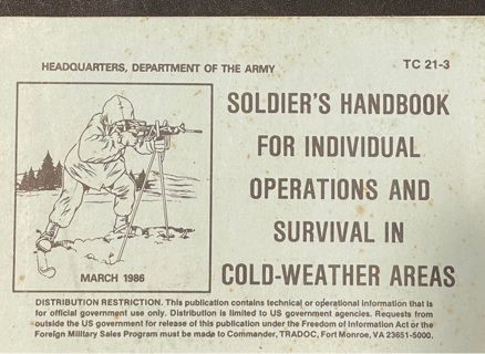 Military Survival/Cold Weather survival book