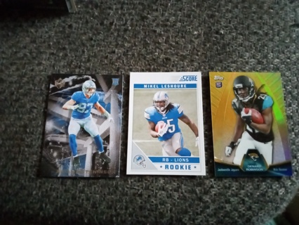 Detroit Lions and Michigan Wolverine football card rc