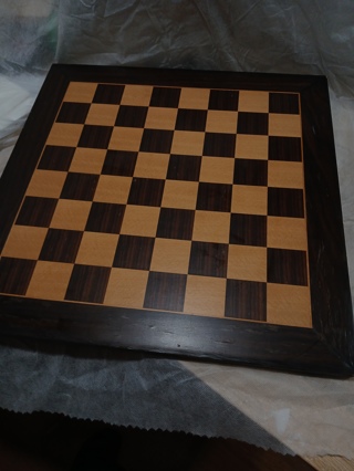 wood checker backgammon game board wide edge 20"