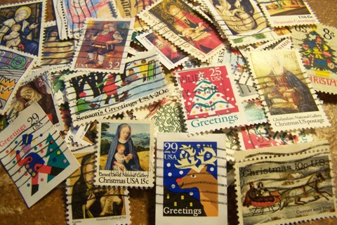 Lot of 30 Different Used US Christmas Stamps