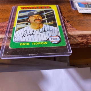 1975 topps dick tidrow baseball card 