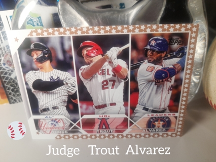 2023 Aaron Judge Mike Trout Alvarez HR Leaders