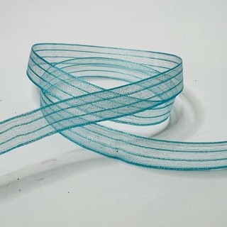 Aqua Blue Organdy 3/8” Wide Ribbon 