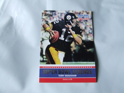 2011 Terry Bradshaw Pittsburgh Steelers Super Bowl XIII Legends Topps Card #SBL-XIII