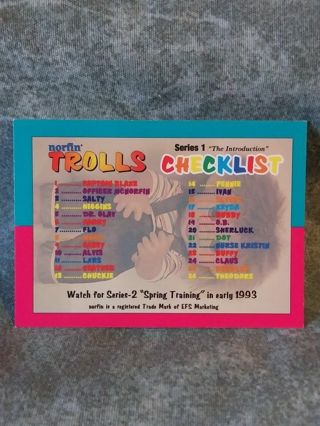 Norfin Trolls Trading Card Checklist