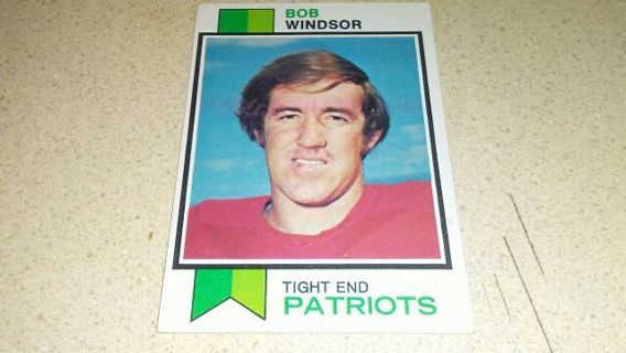 1973 TOPPS BOB WINDSOR PATRIOTS FOOTBALL CARD