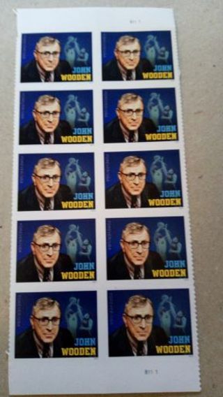 10- FOREVER US POSTAGE STAMPS.. JOHN WOODEN LEGACY