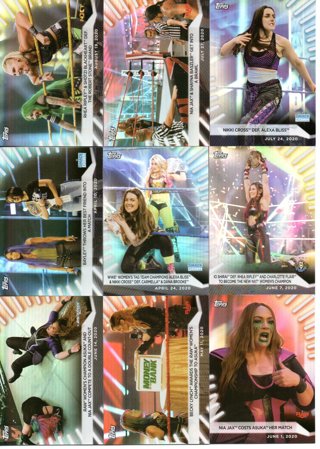 (9) 2021 Topps WWE Womens Division Rainbow Parallels