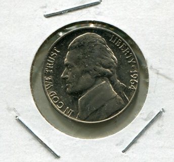 1964 P Jefferson Nickel-Brilliant Uncirculated