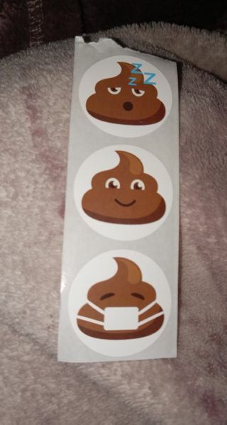 3pc poop stickers