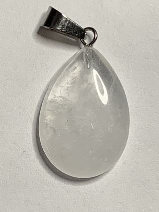 SHORT TEARDROP STONE/CHARM/PENDANT~#5~WITH CLASP FOR JEWELRY MAKING~FREE SHIPPING!
