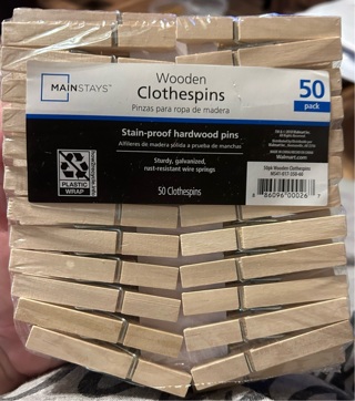 New 50 Wooden Clothespins 