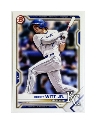 BOBBY WITT JR ROOKIE 2021 BOWMAN DRAFT #BD-47, ROYALS, 1ST ROUND PICK!