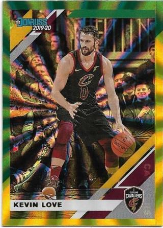 2019-20 DONRUSS KEVIN LOVE GREEN YELLOW STARBURST REFRACTOR CARD