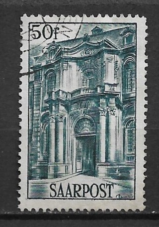 1948 Saar Sc200 50fr Mettlach Abbey Portal used