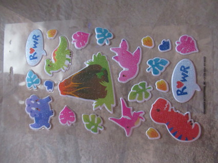 PUFFY DINOSAUR Stickers--NEW!