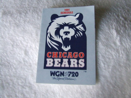 1991 Chicago Bears Team Season Football Pocket Schedule 