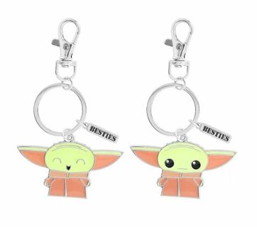 Disney Star Wars Grogu The Mandalorian Metal BFF Besties Keychain Key Chain Set