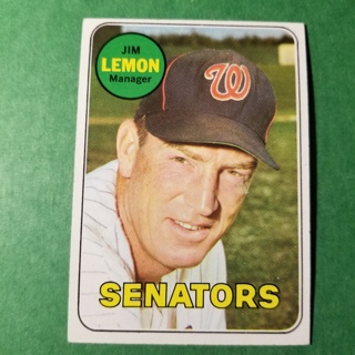 1969 - TOPPS BASEBALL CARD NO. 294 - JIM LEMON - SENATORS