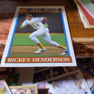 1991 topps all star Rickey Henderson baseball card 