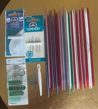 27 Double point Knitting Needles + Sewing Needles 