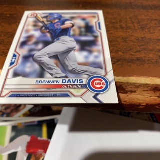 2020 bowman brennen Davis baseball card 