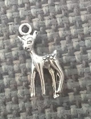 1 New Silver tone Deer Disney Bambi Charm