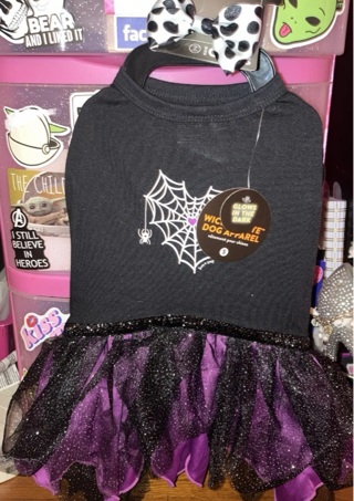 Spiderweb Dress Halloween Costume Size S with bow/pet