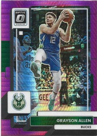 2022-23 DONRUSS OPTIC GRAYSON ALLEN PURPLE PULSAR PRIZM REFRACTOR CARD