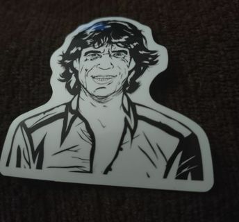 Mick Jagger rolling Stones band sticker for luggage hard hat water bottle