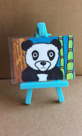 Fuzzy Panda original drawing aceo Limited Sale