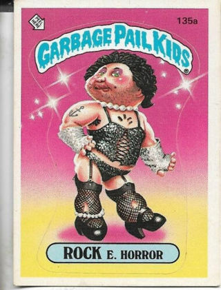 1986 TOPPS GARBAGE PAIL KIDS ROCK E. HORROR CARD