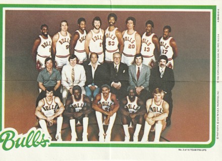 1980-81 Topps #3 Chicago Bulls Team Poster NRMT CONDITION.