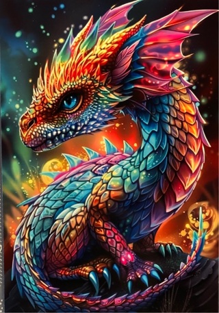 Beautiful  dragon - 3 x 5” MAGNET - GIN ONLY