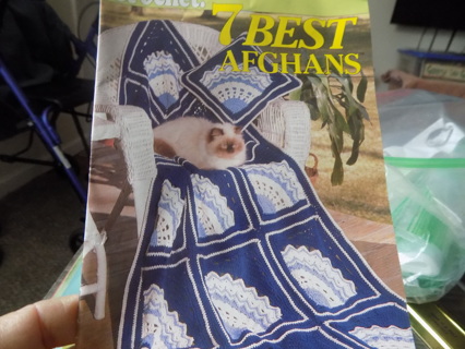 Vintage 1991 Crochet booklet directions for 7 best afghans